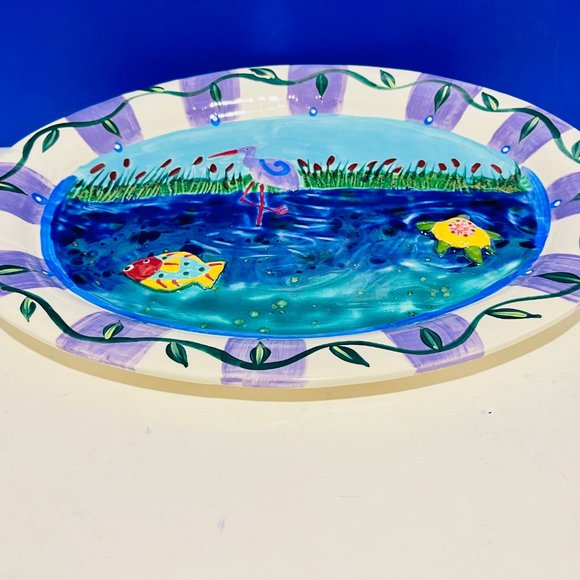 NEW… 18” Nautical Serving Platter, by Chesapeake Bay Company, Decorative Ceramic - Picture 6 of 16